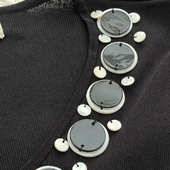 Vintage Joseph A. Shirt Embellished Scoop Neckline X-Large - Picture 8 of 16